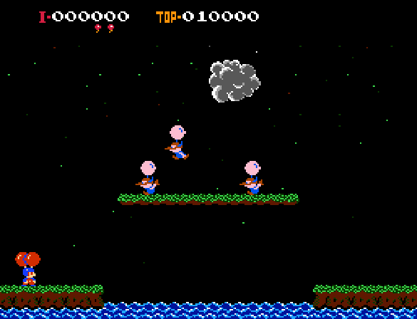 Balloon Fight - NES game screenshot (1985) by Nintendo